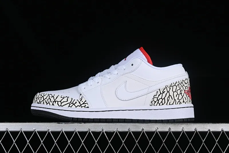 All categories Air Jordan Jordan series basketball shoes Air Jordan 1 Low Air Jordan 1 Low AJ1 Joe 1 white burst pattern low-top cultural casual sneakers 338145-162
